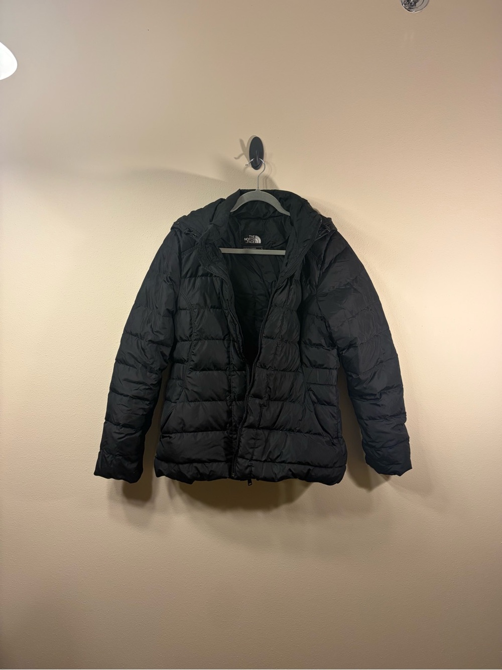 The North Face Black Hooded Quilted Puffer Jacket